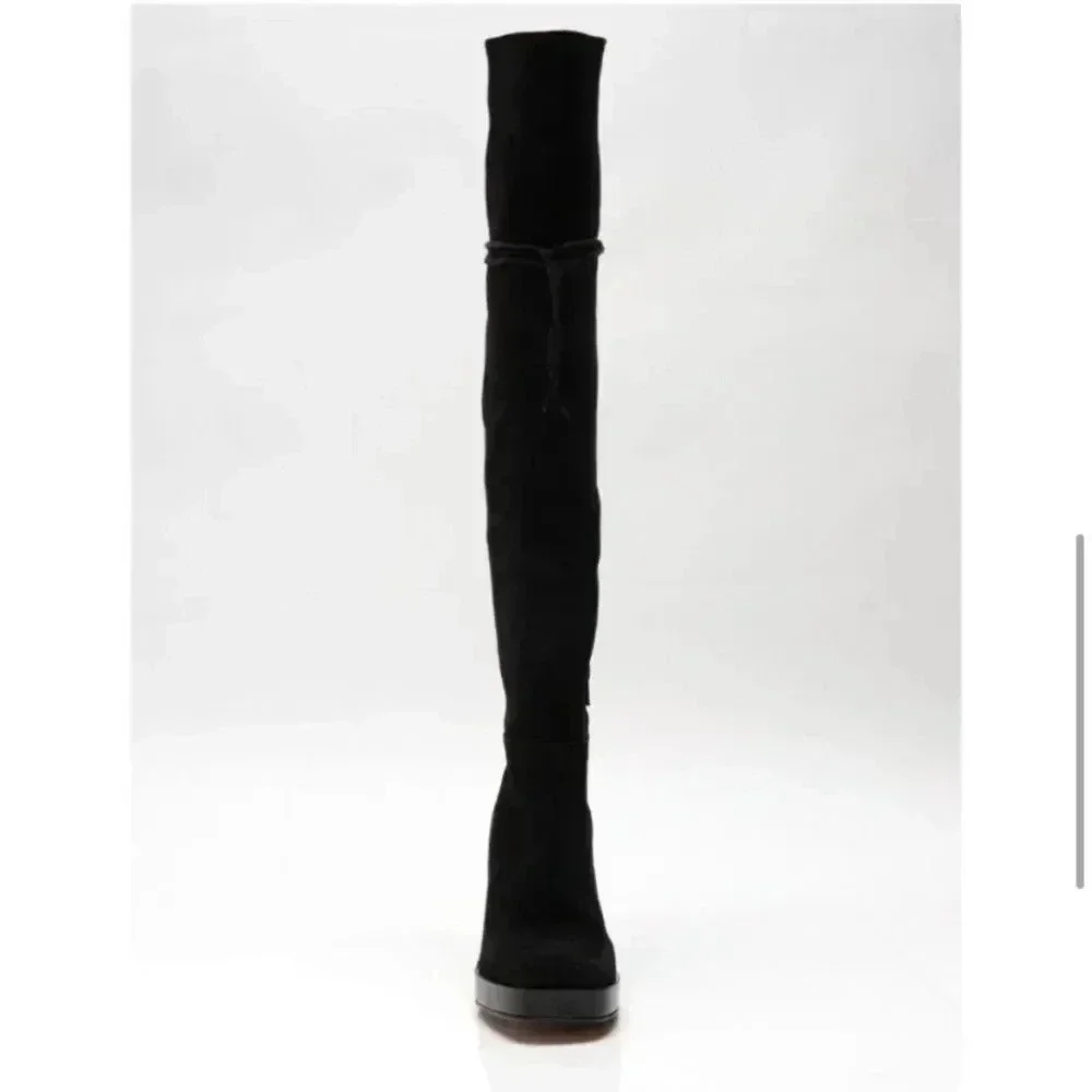 NEW Free People Echo Suede Over-the-Knee High Heel Boots size 38 US 7.5